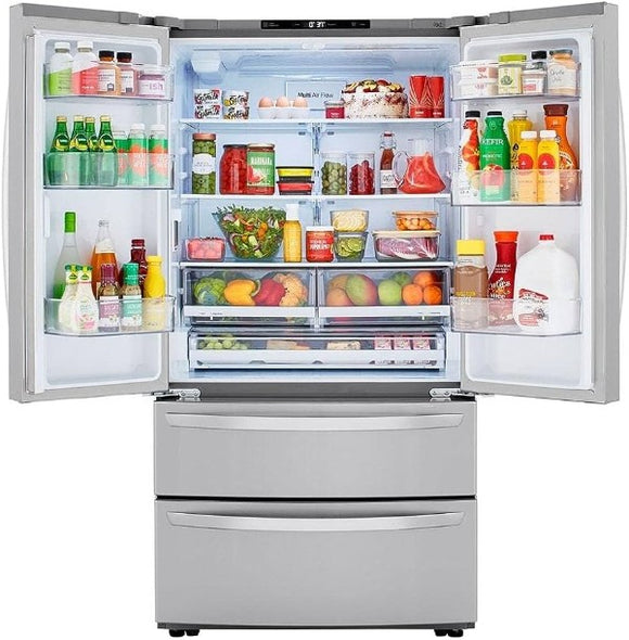 LG - 27 Cu.ft - Stainless - Refrigerator French Door - LMWS27626S - Scratch and Dent - 3576