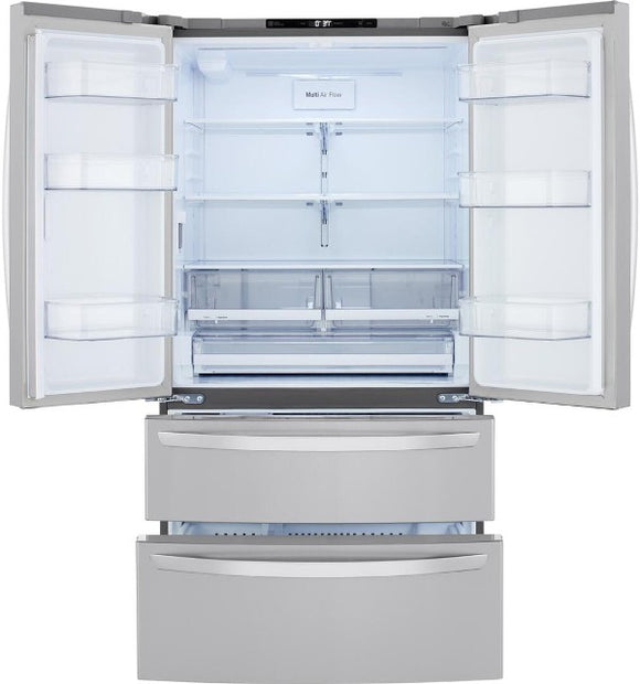 LG - 23.4 Cu.ft - Stainless - Refrigerator French Door - LMWC23626S - Scratch and Dent - 3513