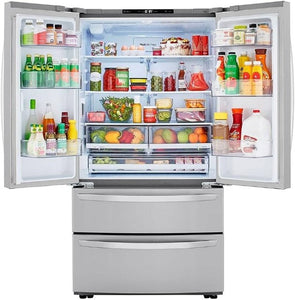 LG - 27 Cu.ft - Stainless - Refrigerator French Door - LMWS27626S - Scratch and Dent - 3514