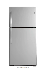 GE - 21.9 Cu.ft - Stainless - Refrigerator Top Freezer - GTS22KYNRFS - Scratch and Dent - 4734