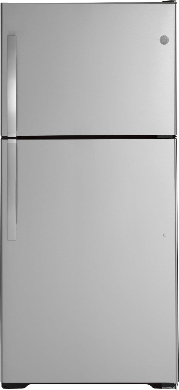 GE - 19.2 Cu.ft - Stainless - Refrigerator Top Freezer - GIE19JSNRSS - Scratch and Dent - 4733